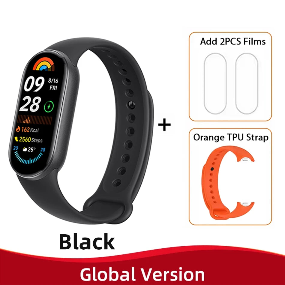 Global Version Xiaomi Smart Band 9 150+ Sports Modes Sleep Monitoring 1.62" AMOLED Display 21-day Battery Mi Wrist Sport Watch