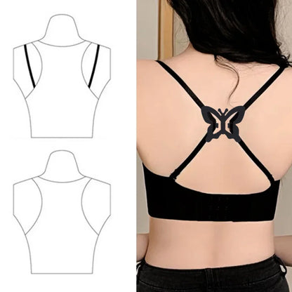 1-20PCS Women Lingerie Buckles Invisible Non-slip Bra Shoulder Strap Holders Connector Cross-slip Adjustable Underwear Clips