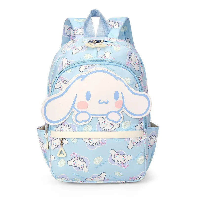 Anime Hello Kitty Kuromi Melody Kids School Bag Cartoon Cute Boys and Girls Travel Backpack 1-2 Grade Elementary School Backpack