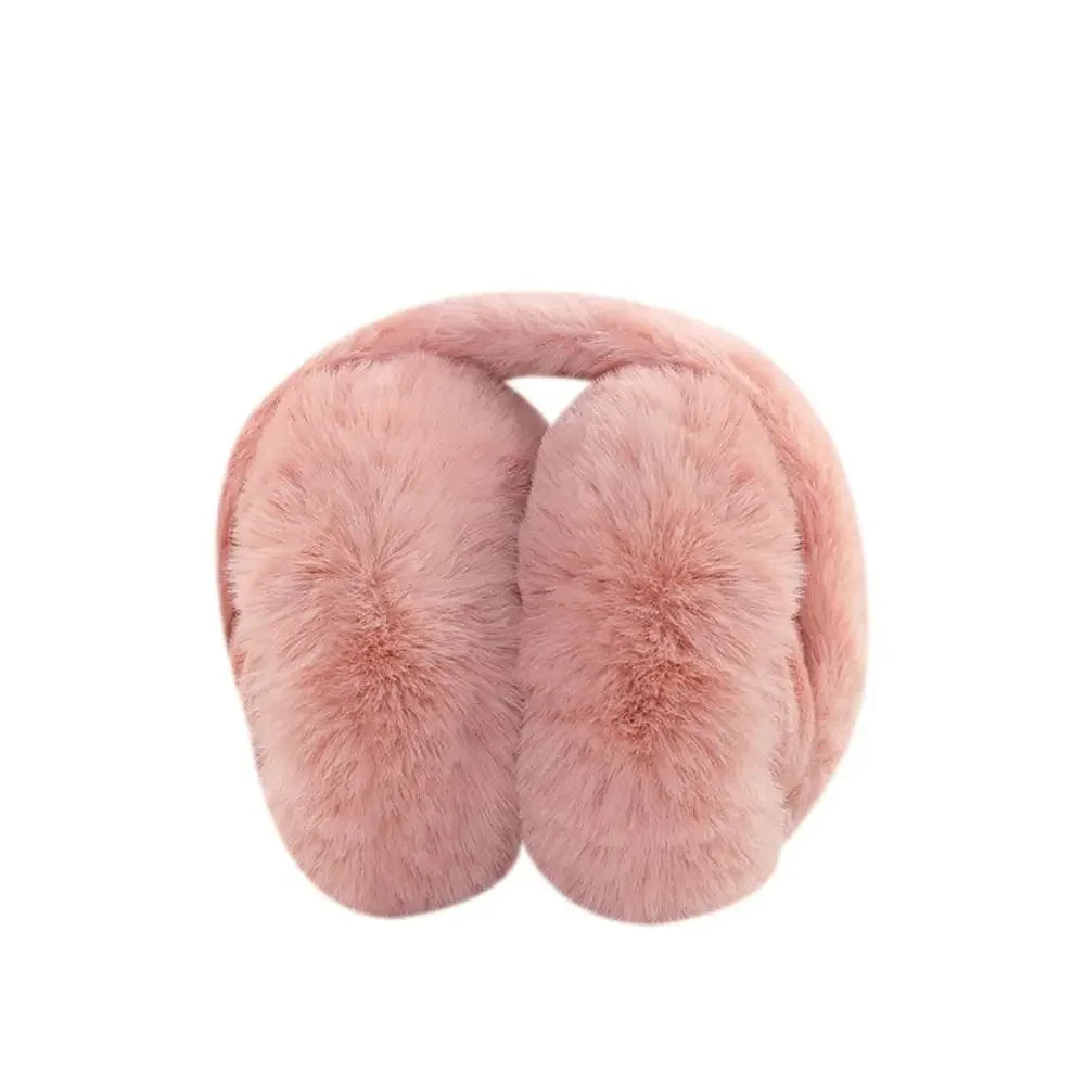 1PC Solid Color Soft Plush Ear Warmer Winter Warm Earmuffs Fashion Ear Cover Outdoor Cold Protection Ear-Muffs Folding Earflap