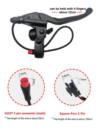 NUTT E-Bike Scooter Electric Brake Lever Bike Bicycles 22.2MM With Bell For Bicycles V-Brake / C-Brake / Line-Brake / Drum-Brake