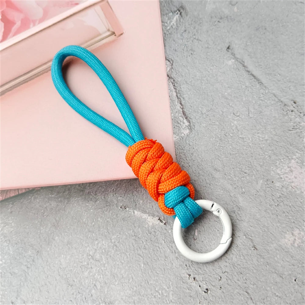 Creative Hand Woven Keychain For Mobile Phone Lanyard Anti Lost Knot Rope Strap Key Ring Men Women Car Key Holder Key Accessory