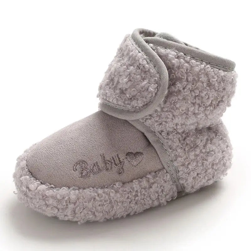 Winter Models of Newborn Baby Toddler Shoes Baby Boy Baby Girl First Walker Cotton Shoes Warm Plus Velvet Snow Boots Anti-slip