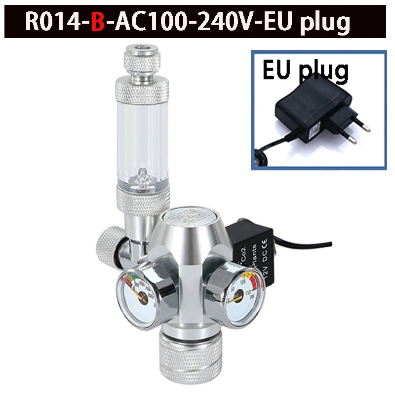 2024 DIY Aquarium CO2 Regulator Electromagnetic Valve Bubble Counter CO2 Control System Fish Tank CO2 Pressure Reducing Valve