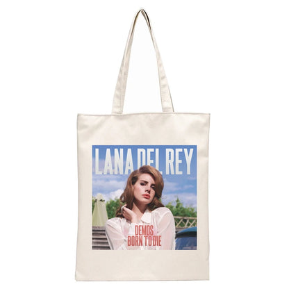 Lana Del Rey LOGO Printed Graphic Hipster Cartoon Print Shopping Bags Girls Fashion Casual Pacakge Hand Bag