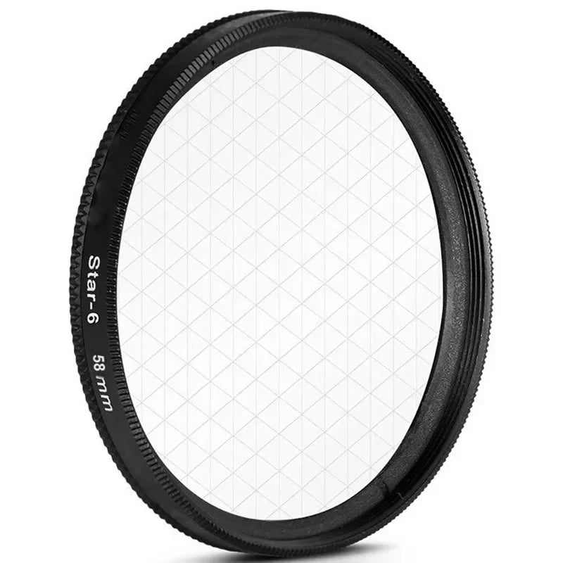 Lightdow 6 Line Star Lens Filter 49 mm 52 55 58 62 67 72 77 82 mm for Canon Nikon Sony DSLR Camera