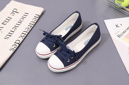 Women's Canvas Small White Shallow Cut Summer Flat Sport Casual Ladies Soft Shoessneakers Zapatillas Deporte Platform Sneakers