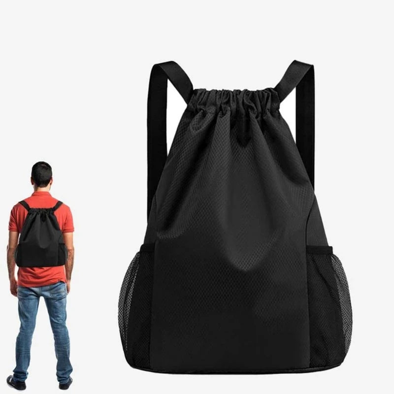 Men/Women Drawstring Pocket Backpack Oxford Backpack Large Capacity Drawstring Travel Bag Fitness Sports Bag