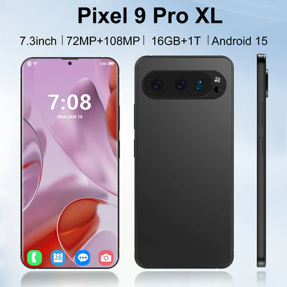 Hot New Pixel 9 Pro XL Smart phone 7.3 inch Full Screen 4G/5G Cell Phone 16GB+1024GB Mobile Phones Global Version Celulares