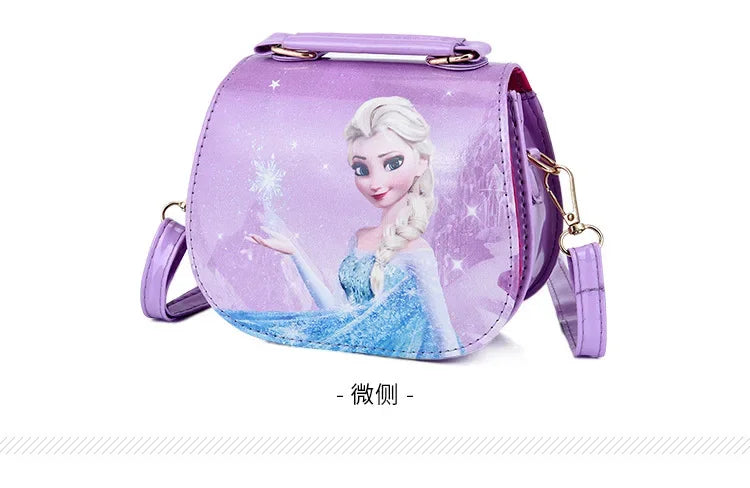 Cute cartoon anime Elsa princess messenger bag fashion girl handbag small bag baby shoulder messenger bag