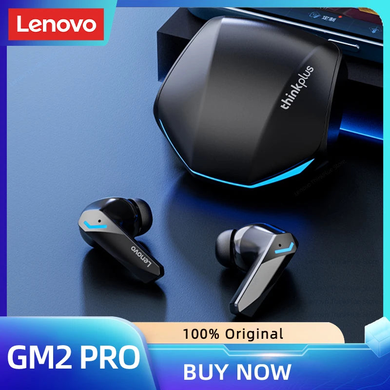 Original Lenovo GM2 Pro 5.3 Kopfhörer Bluetooth Kabellose Ohrhörer Kopfhörer mit geringer Latenz HD-Anruf Dual-Modus Gaming-Headset mit Mikrofon