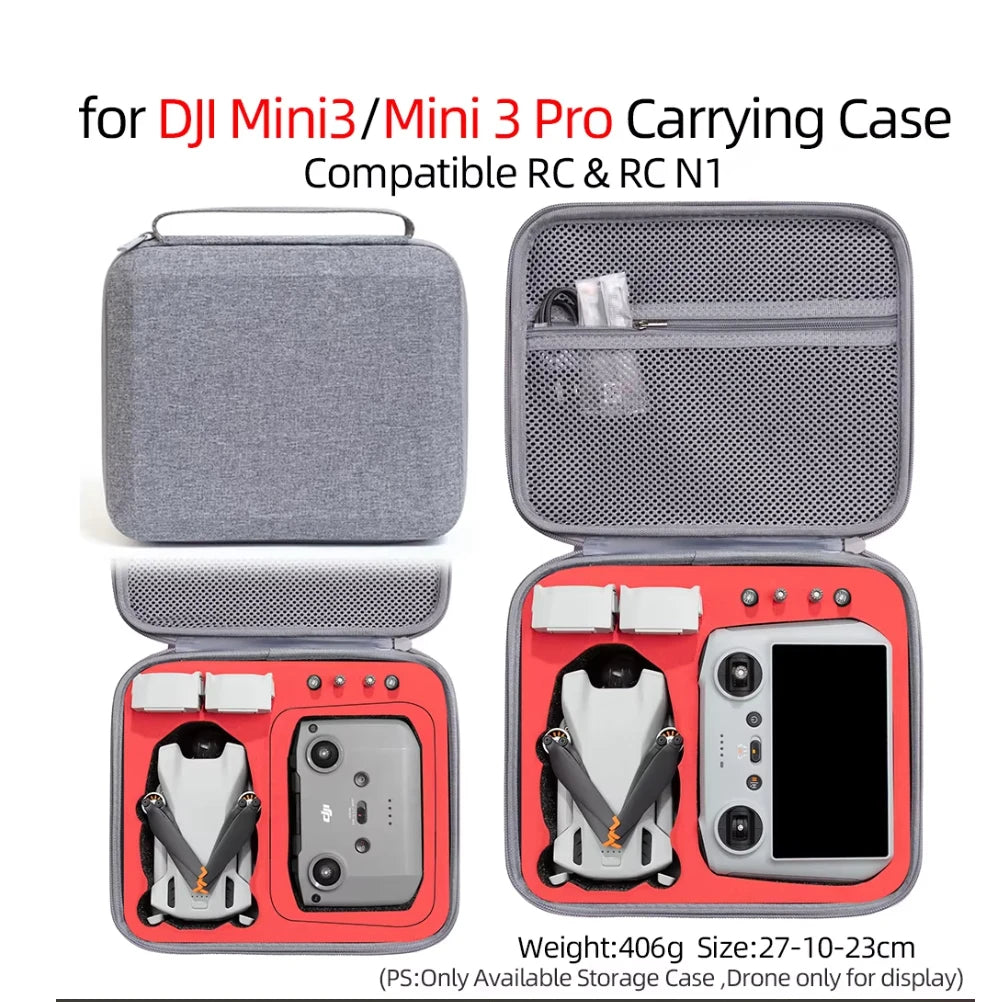 Storage Bag For DJI Mini 3 Pro/Mini 3 Drone Remote Controller Portable Box Carrying Case for DJI Mini 3 Pro/3 Drone Accessories