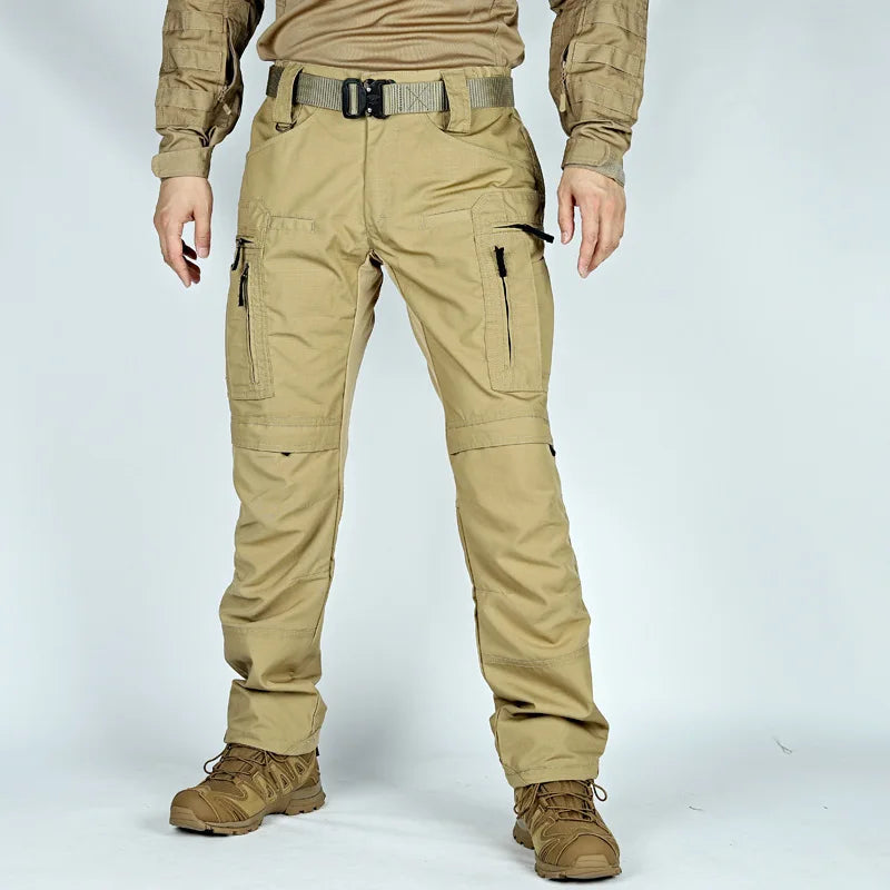 Military Tactical Pants Men's Cargo Trousers Casual Outdoor Waterproof Pants Multi-pocket Wear-resistant Breathable Workwear