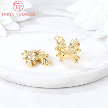 (129) 12x23MM 24K Gold Color Plated Brass Fish Charms Pendants High Quality Jewelry Accessories