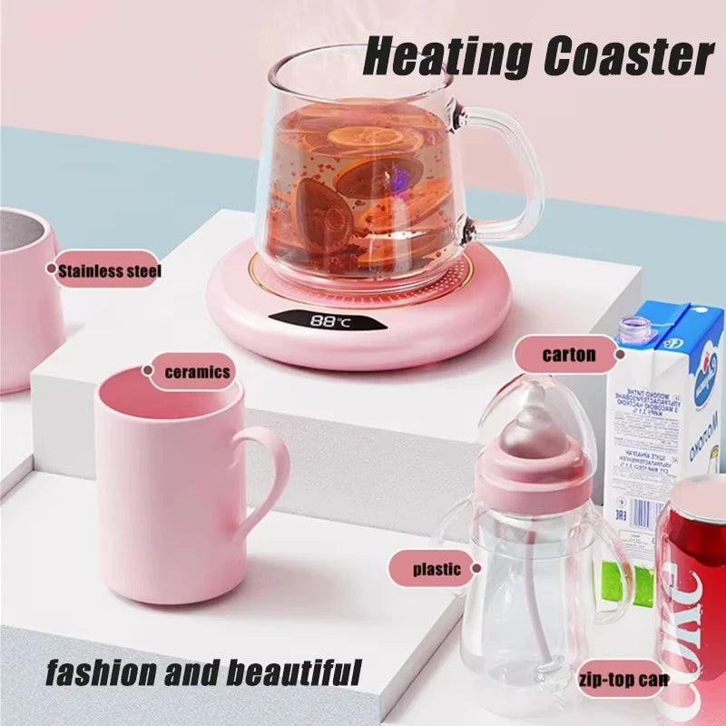 Xiaomi Thermostatic Heating Coaster 3 Speed Adjustment USB Heating Cup Coasters 55 Degrees Constantly Temperature Heat Household