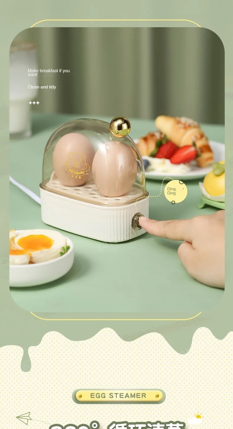 Multifunctional Electric Egg Cooker Heater Automatic Power Off Mini Eggs Food Steamer Poacher Breakfast Cooking Machine