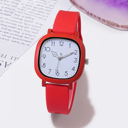 Women Watch Fashion Square Quartz Silicone Strap Wristwatches Student Watches for Women Relojes Para Mujer Montre Femme