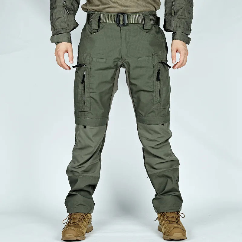 Military Tactical Pants Men's Cargo Trousers Casual Outdoor Waterproof Pants Multi-pocket Wear-resistant Breathable Workwear