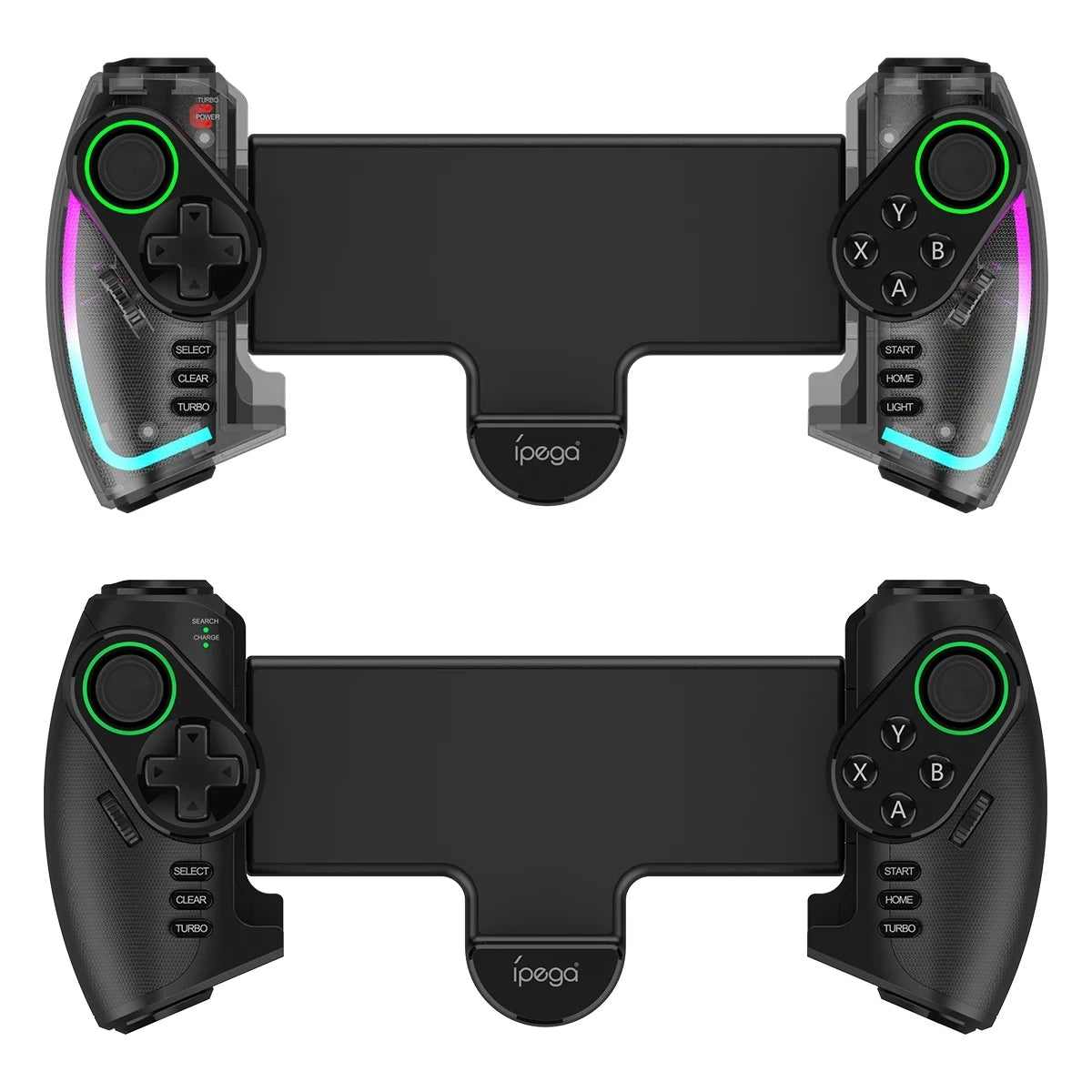 Ipega PG-9777S Bluetooth-Gamepad für Nintendo Switch Android iOS iPad PC mit dehnbarem RGB-Licht-Controller mit linearer Vibration