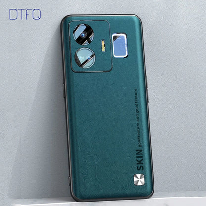 For realme GT Neo 5 Case Leather Pattern Case for OPPO realme GT 3 Shockproof Cover Luxury Leather Case for realme GT3 GT Neo5