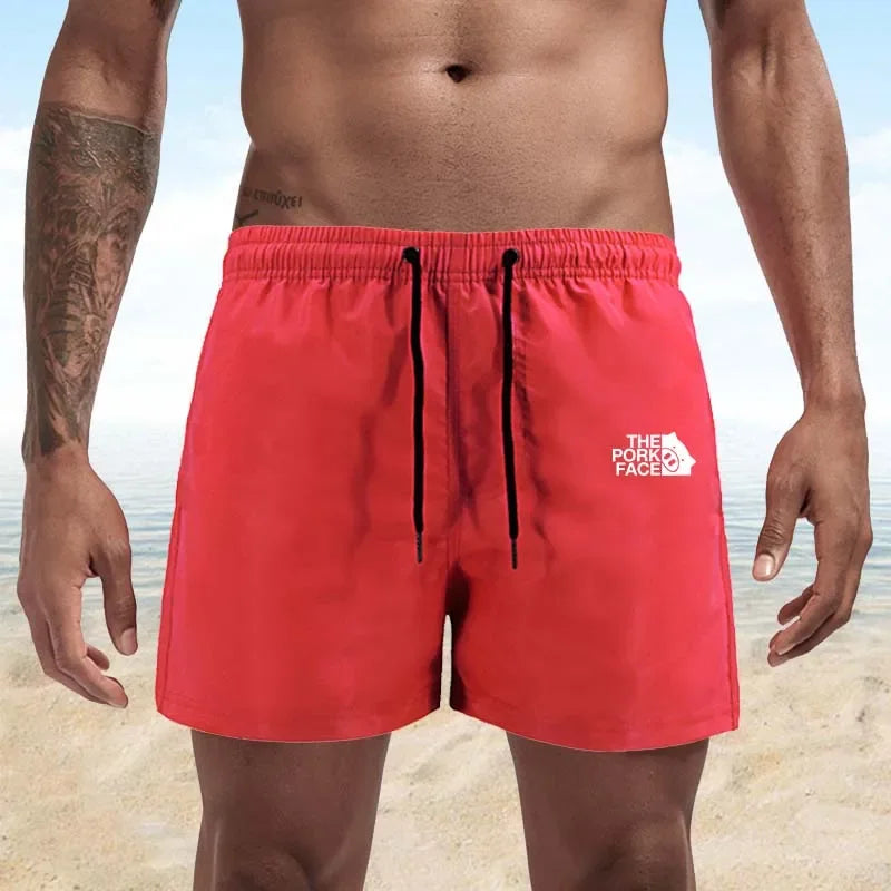 2024 Quick-drying Swimming Trunks Men's Swimsuit Swim Trunks Summer Bathing Pocket Beach Shorts Surf Drawstring Boxers S-4XL