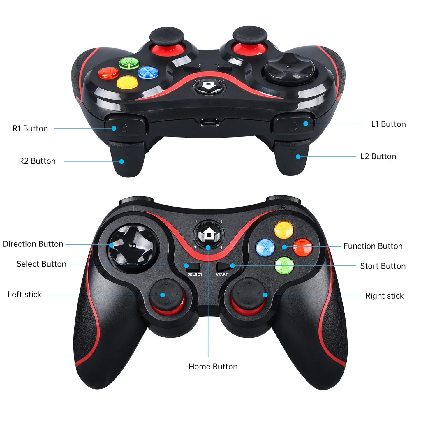 Wireless Bluetooth-Compatible Game Controller For Android Gamepad Controle PC Joystick For PS3/PS4/Switch Console Accessories