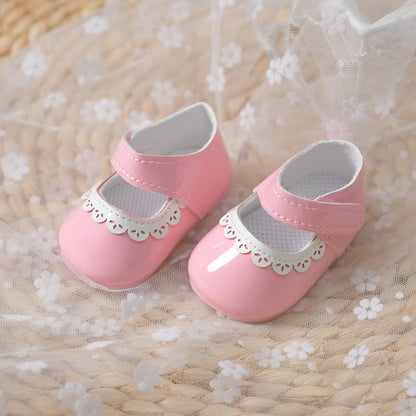 7.5-8cm Doll Shoes for 21inch Reborn Doll 55cm Dolls Accessories Sneakers Reborn Baby Miniature Shoes DIY Girl Toy Gifts