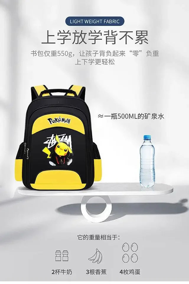 Primary school students boys backpacks are lightening trendy cartoon lightweight back protection children backpack