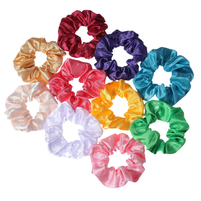 50/40/20pc Vintage Satin Scrunchies Girls Elastic Hair Bands Ponytail Holder Ties Rubber Bands Fashion Women Accessories Solid