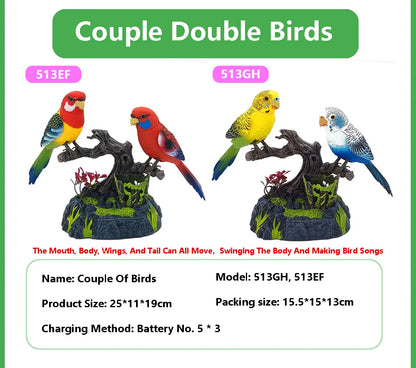 Sound And Voice Control Stimulation Induction Cage Bird Cage Sound Electric Bird Pet Toy Garden Display Children's Toy Gifts