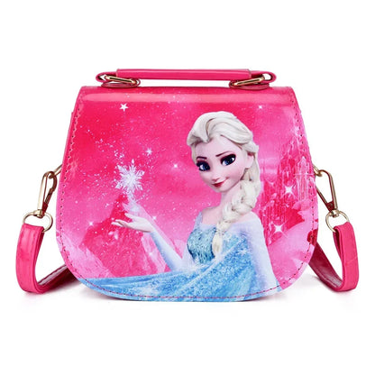 Cute cartoon anime Elsa princess messenger bag fashion girl handbag small bag baby shoulder messenger bag