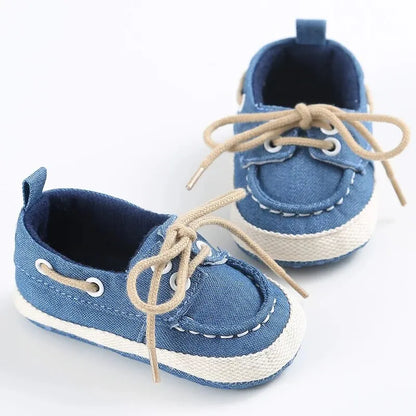 Walking Baby Shoes Sailor Formal Canvas Soft Sole Newborn Boy Girl Toddler Casual