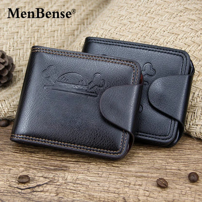 New Men's Wallet Multi-card Space Trendy Fashion Casual Large Capacity PU Leather Cartoon Short Money Clip Coin Purse Card Bag