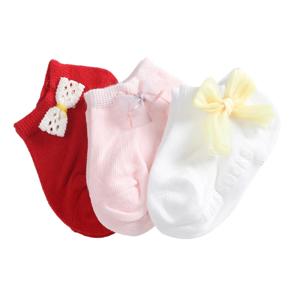 3 Pairs Newborn Socks Spring Summer Baby Boys Girls Cotton Solid Breathable Infant Girl Soft Cute Socks Kids Socks