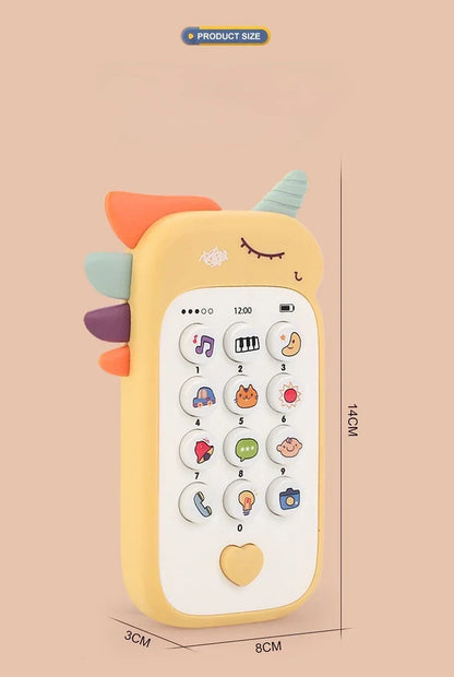 Baby Mobile Phone Toy Simulation Music Sound Telephone Toddler Puzzle Early Education Sleeping Toy Gift with Teether 0 12 Months