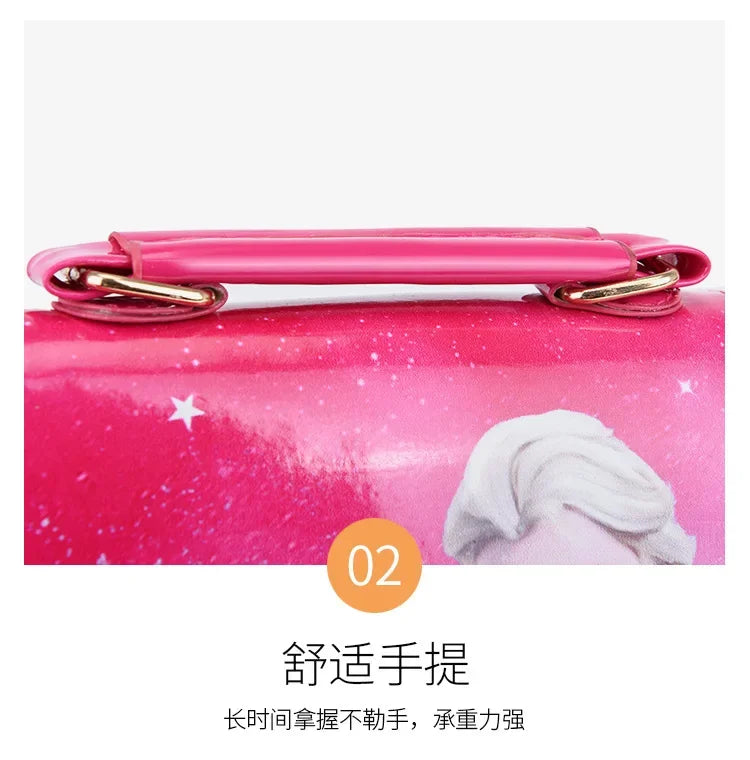 Cute cartoon anime Elsa princess messenger bag fashion girl handbag small bag baby shoulder messenger bag