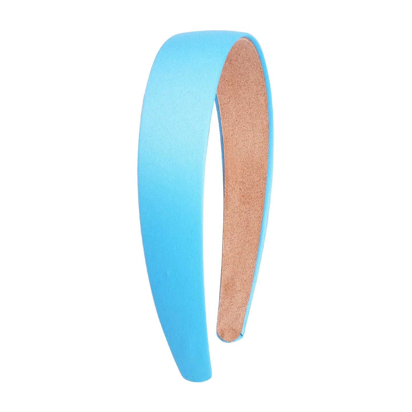 1/2 stücke Plain 3CM Breite Satin Stirnband Mädchen Stoff Überzogene Harz Haarbänder Kunststoff Haar Hoop Kinder Elastische Bänder Haar Zubehör