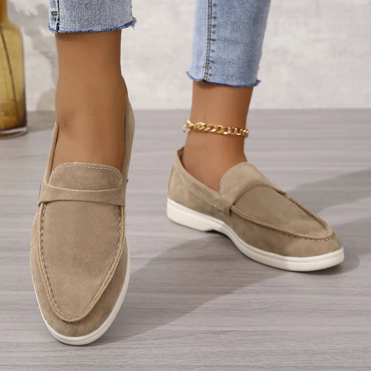 Classic Hot Sale Nude Luxury Flat Men Casual Shoes Comfortable Slip-on Loafers Shoes High Quality Kid Suede Walking Shoes Mujer