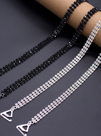 Sexy Rhinestone Women Bra Straps Elegant Crystal Bra Shoulder Strap Anti-light Off-the-shoulder Underwear Straps Accessories