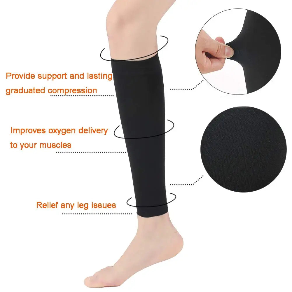 Compression Sleeves Replacement Compression Stockings with Medical Gradient Compression 20-30mmHg Footless Calf Socks