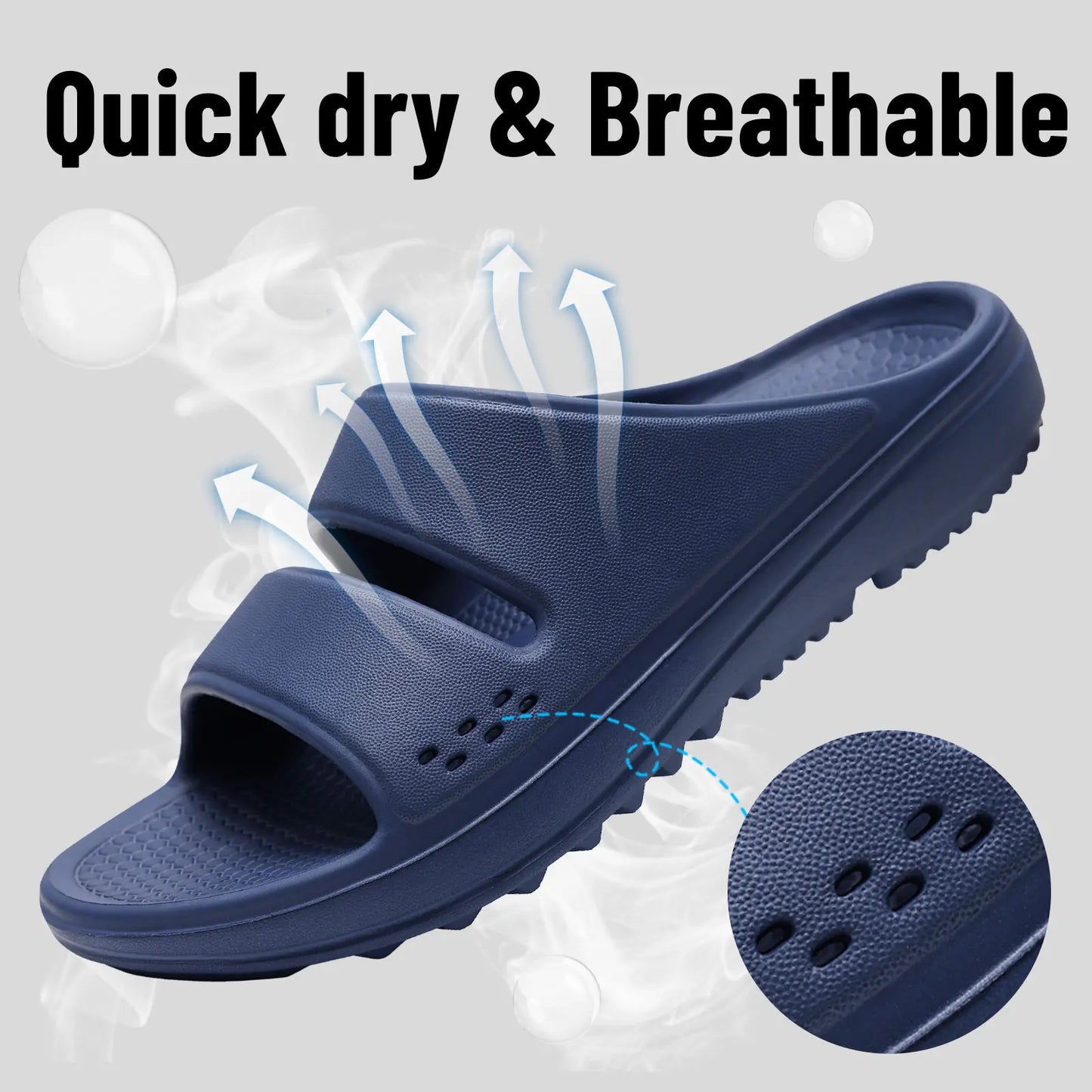 Kidmi Flat Sandals For Women New Orthopedic Sandals Arch Support Slides Soft Cloud Slippers Bathroom Shoes Home Shower Shoes