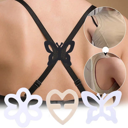 1-20PCS Women Lingerie Buckles Invisible Non-slip Bra Shoulder Strap Holders Connector Cross-slip Adjustable Underwear Clips