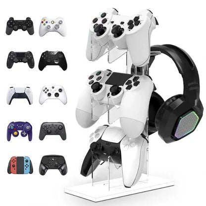 Universal Three-layer Headset Stand Game Console Stand Desktop Storage for All Headphones Handle Console Headphone Accessories