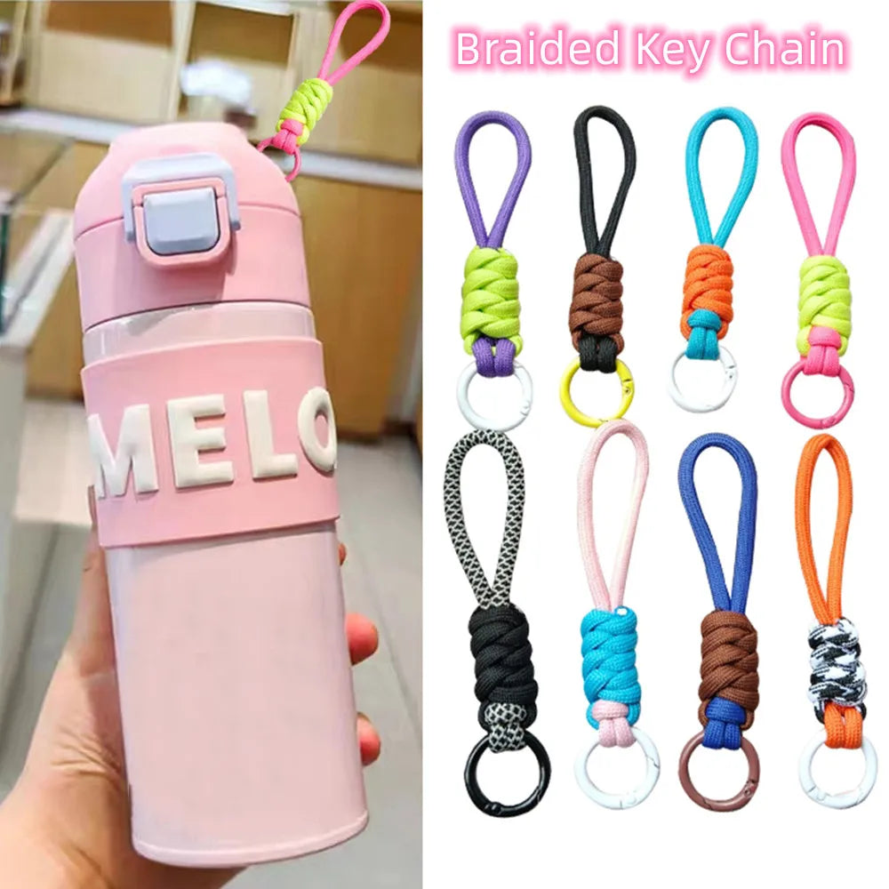 Creative Hand Woven Keychain For Mobile Phone Lanyard Anti Lost Knot Rope Strap Key Ring Men Women Car Key Holder Key Accessory