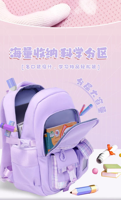 2024 new Sanrio Yugui Dog Schoolbag Schoolgirl Grade 1-6 high-capacity high-appearance minus load school backpack