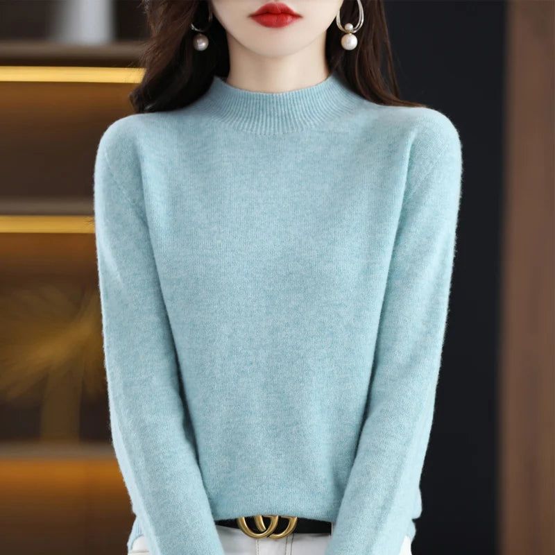 Cashmere Sweater Female 100% Merino Wool Winter Women Knitted Femme Pullover Top Winter Warm Women's 2024 New