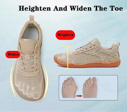 Men's Minimalist Barefoot Walking Breathable Shoes Wide Sports Shoes Simple Shoes Suitable For Gym Driving Office Leisure Sports