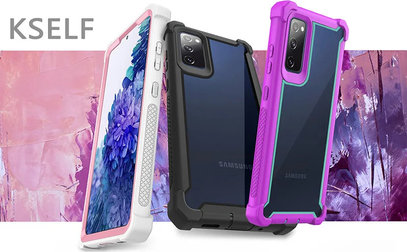 Case For Samsung Galaxy S20 FE S21 S22 S23 Plus Ultra Luxury Shockproof TPU Bumper Clear Cover  Support Wireless Charge